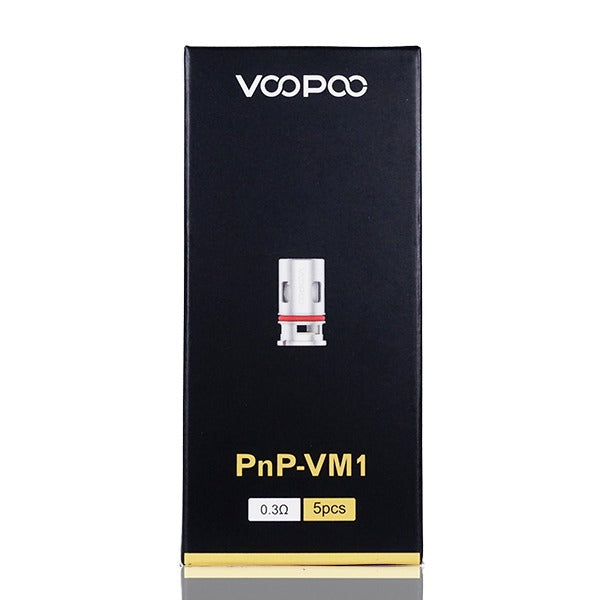 VooPoo PnP Coils | 5-Pack VM1 0.3ohm packaging
