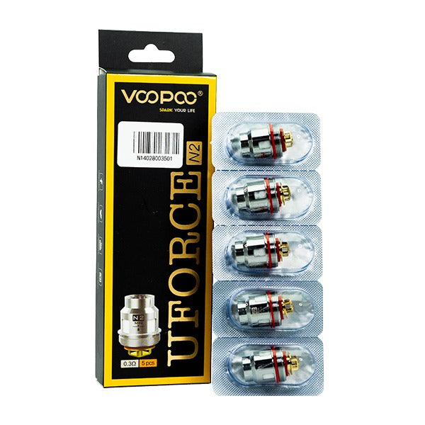 VooPoo UForce Coils N2 0.3ohm (5-Pack) with packaging