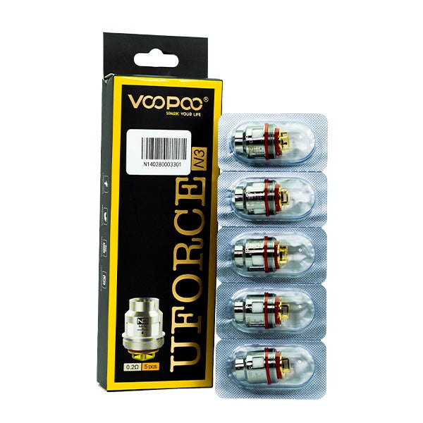 VooPoo UForce Coils  N2 0.2ohm (5-Pack) with packaging
