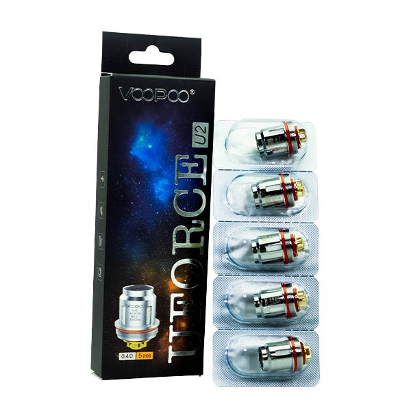 VooPoo UForce Coils U2 0.4ohm (5-Pack) with packaging