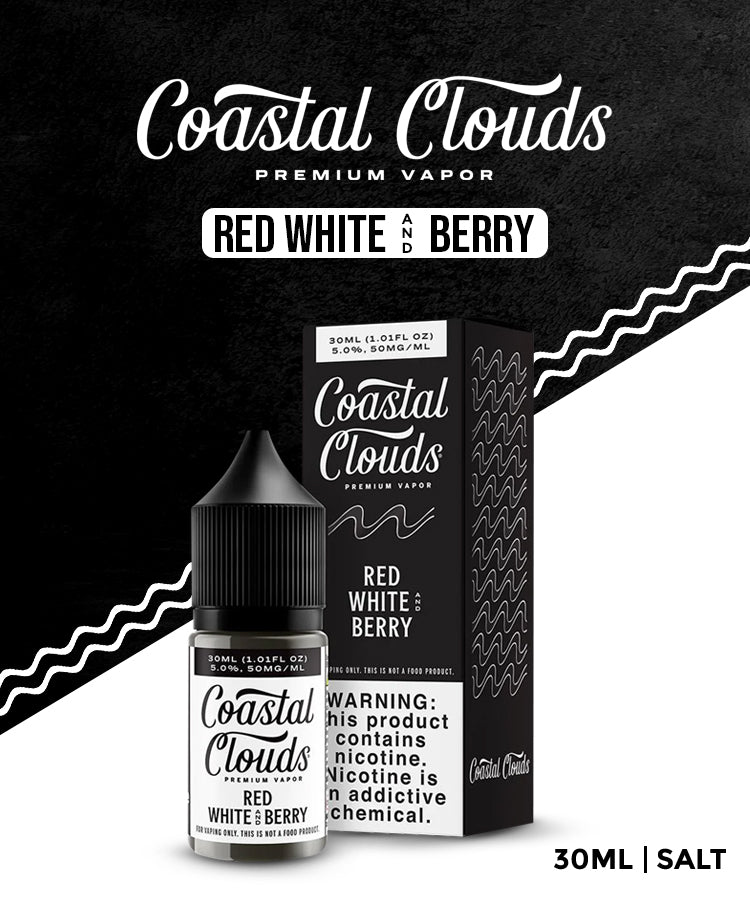 Red White And Berry By Coastal Clouds Salt Series E-Liquid 30mL (Salt Nic)