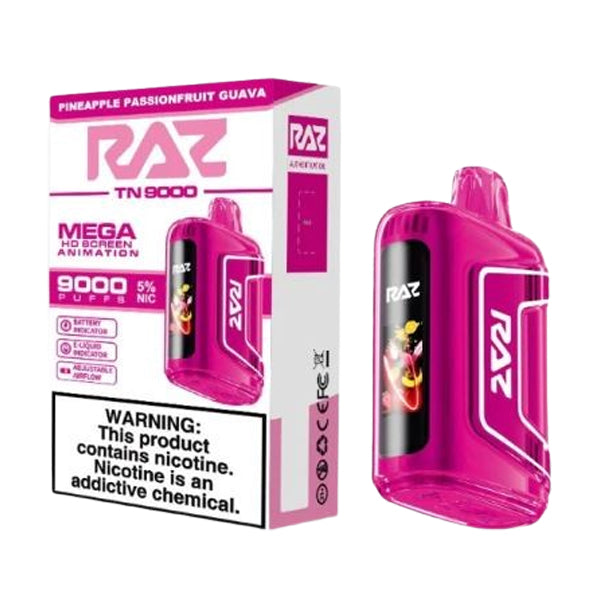 RAZ TN9000 Disposable pineapple passion guava with packaging