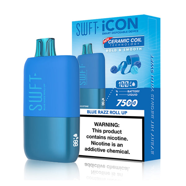 SWFT Icon Disposable 7500 Puffs 17mL 50mg blue razz with packaging