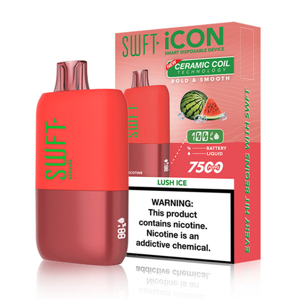 SWFT Icon Disposable 7500 Puffs 17mL 50mg lush ice with packaging