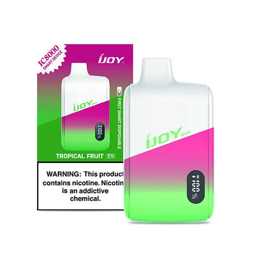 IJoy Bar IC8000 Disposable 8000 Puffs 18mL 50mg tropical fruit with packaging