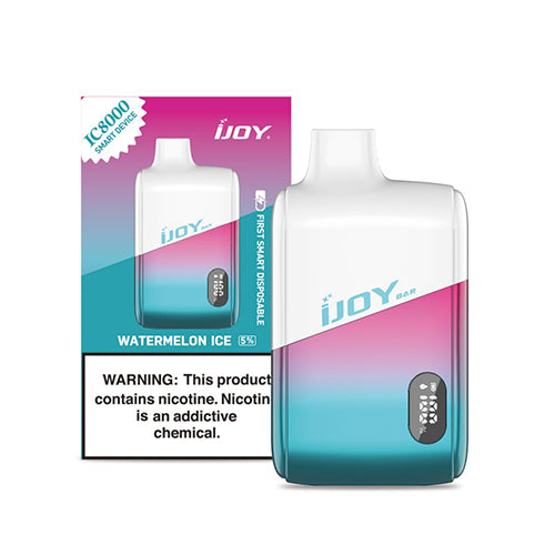 IJoy Bar IC8000 Disposable 8000 Puffs 18mL 50mg watermelon ice with packaging