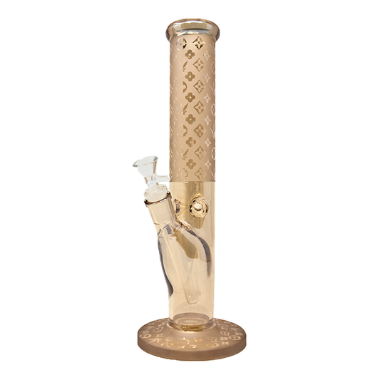 14 Inch LV Flat-Base Straight-Shooter With Glass On Glass Downstem