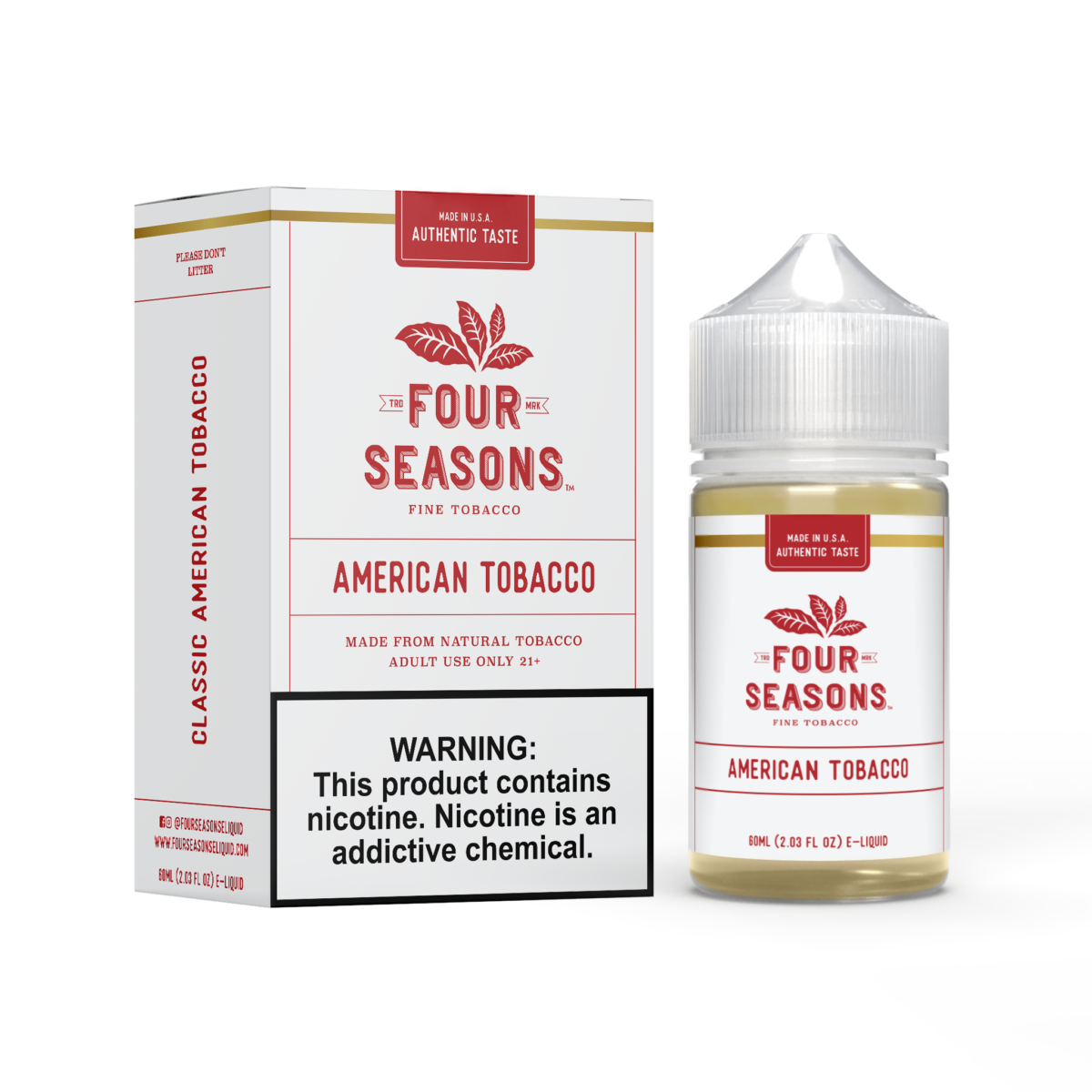 American Tobacco by Four Seasons 60mL with Packaging