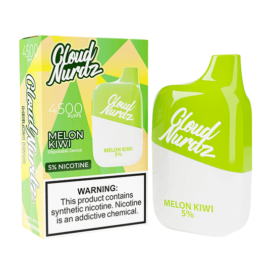 Cloud Nurdz 4500 Puffs Disposable | 12mL Melon Kiwi with Packaging