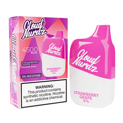 Cloud Nurdz 4500 Puffs Disposable | 12mL Strawberry Grape With Packaging