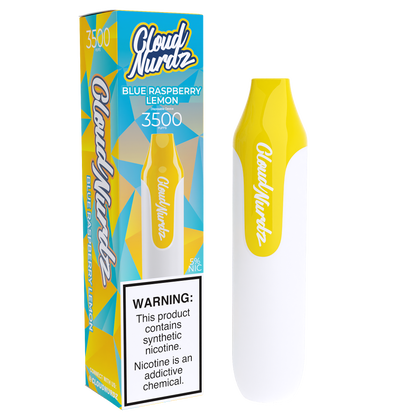 Cloud Nurdz Disposable Series | 10ml | 3500 Puffs Blue Raspberry Lemon with Packaging