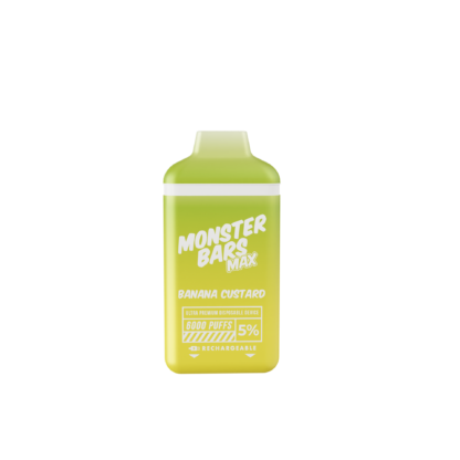 Monster Bars Max Disposable 6000 Puffs | 12mL Banana Custard