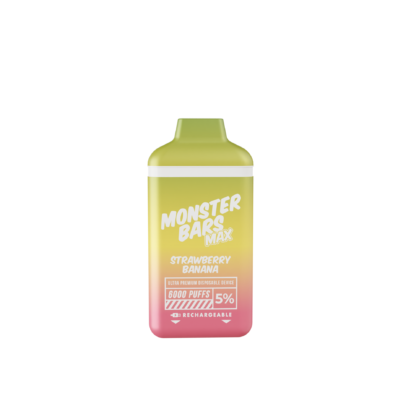 Monster Bars Max Disposable 6000 Puffs | 12mL Strawberry Banana