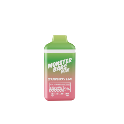 Monster Bars Max Disposable 6000 Puffs | 12mL Strawberry Lime