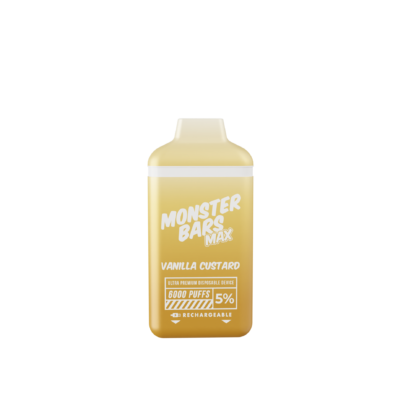 Monster Bars Max Disposable 6000 Puffs | 12mL Vanilla Custard