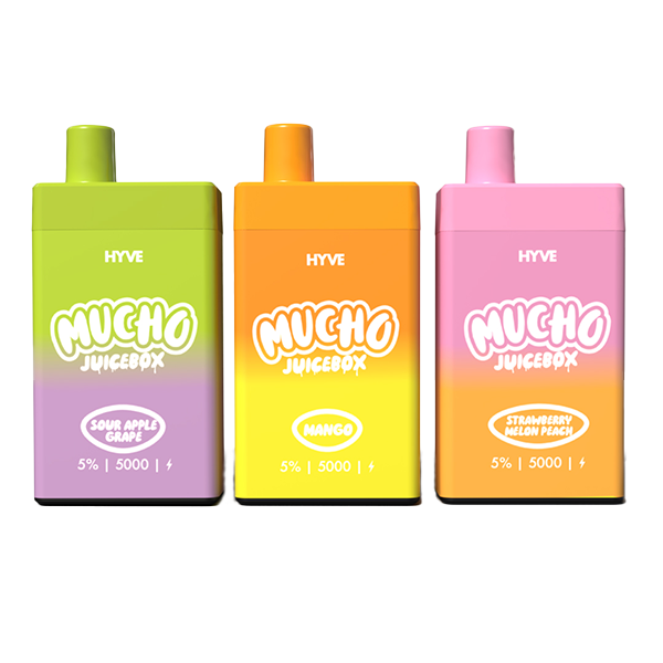 Mucho x Hyve Disposable | 5000 Puffs | 12mL | 50mg Group Photo