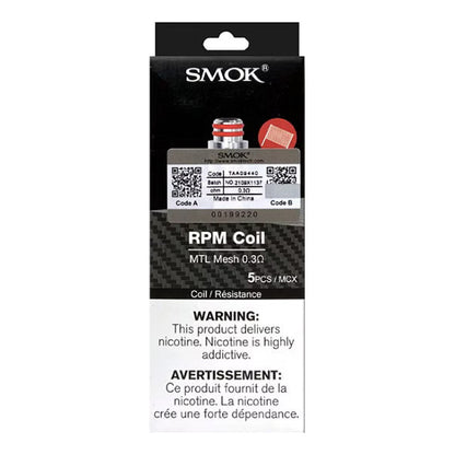 SMOK RPM Coils MTL 0.3ohm  (5-Pack) with packaging