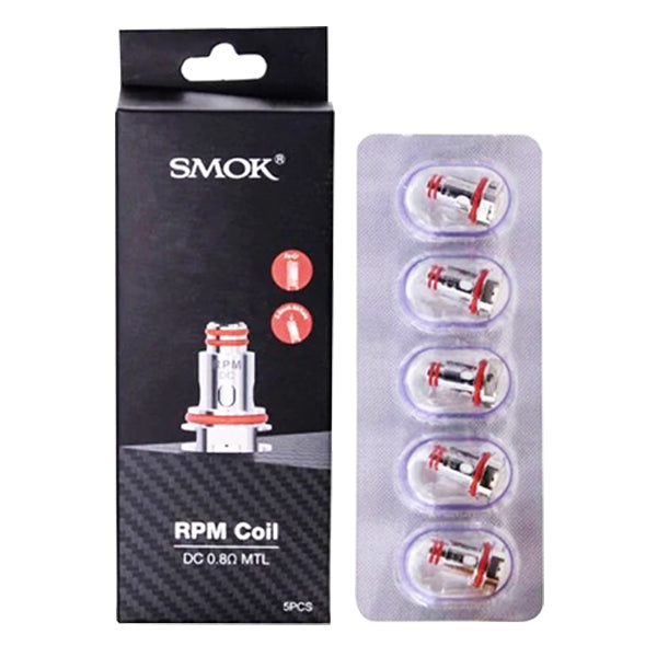 SMOK RPM Coils Dc 0.8ohm (5-Pack) with packaging