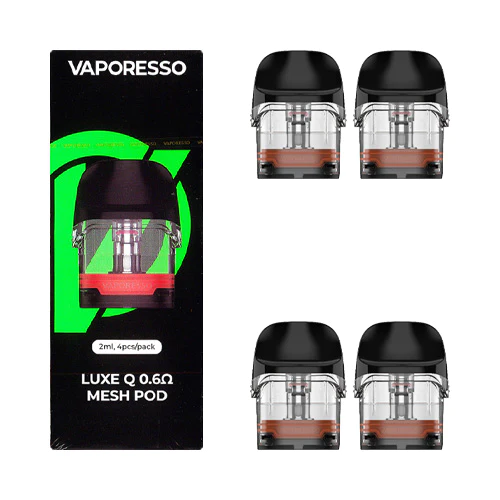 Vaporesso Luxe Q Replacement Pod – 2mL (4-Pack) 0.6ohm with packaging