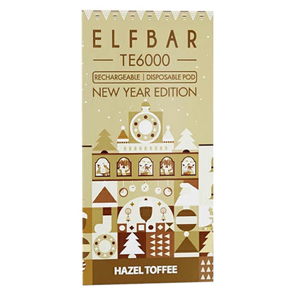 Elf Bar TE6000 Disposable | 6000 Puffs | 13mL | 40mg-50mg Hazel Toffee Packaging