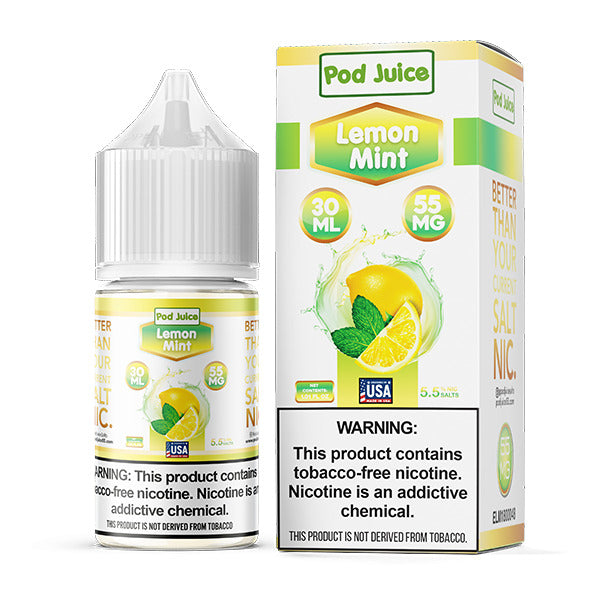 Lemon Mint by Pod Juice Salts Series 30mL with Packaging