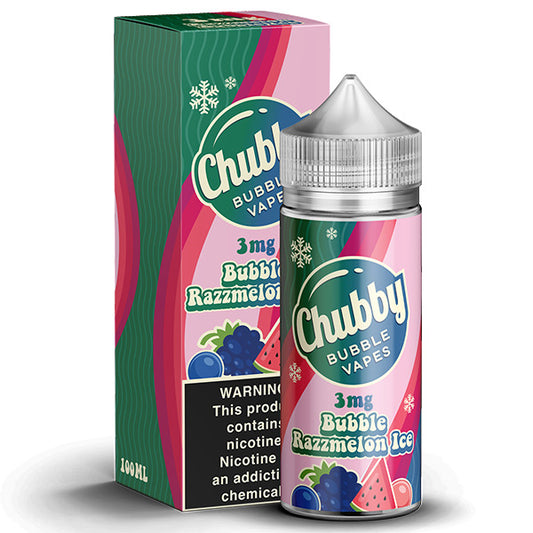 Bubble Razzmelon Ice by Chubby Bubble Vapes Series 100mL With Packaging