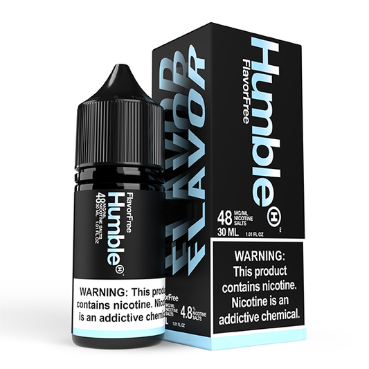 Flavor Free by Humble Salts Tobacco-Free Nicotine Series 30mL with Packaging