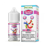 Sour Fruity Worms by Pod Juice Salts Series 30mL with Packaging