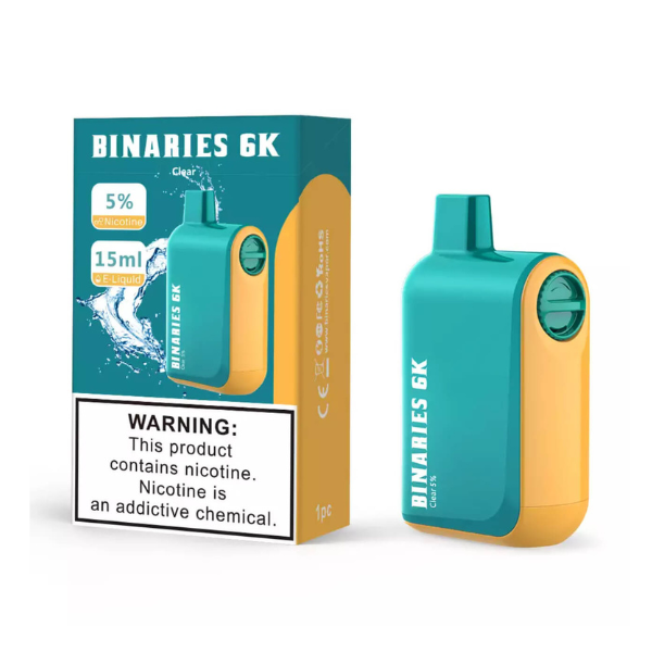 HorizonTech – Binaries Cabin Disposable | 6000 puffs | 15mL Clear with packaging