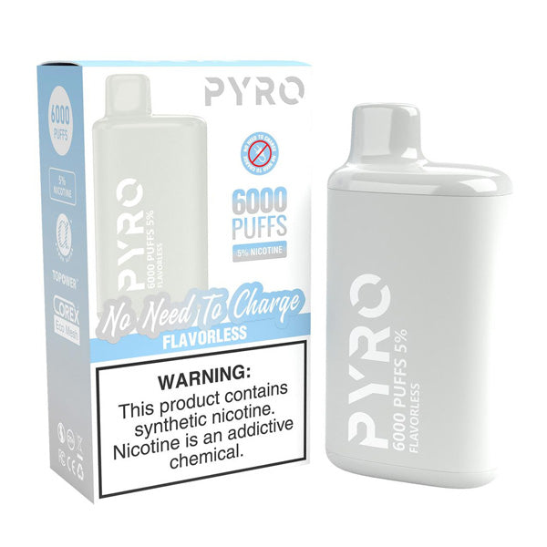 Pyro Disposable | 6000 Puffs | 13ml | 5% Flavorless with Packaging
