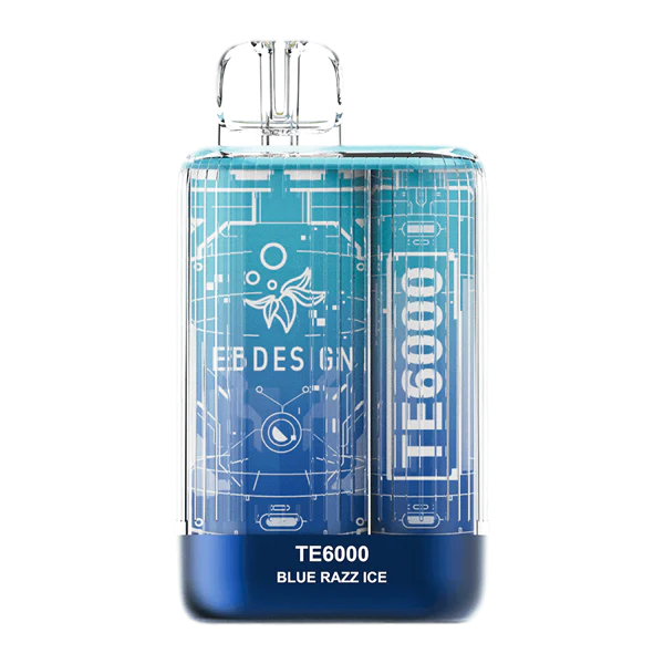 TE6000 (Non Branded EBDESIGN) Disposable | 6000 Puffs | 10.3mL 4% Blue Razz Ice