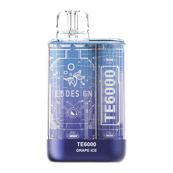 TE6000 (Non Branded EBDESIGN) Disposable | 6000 Puffs | 10.3mL 4% Grape Ice