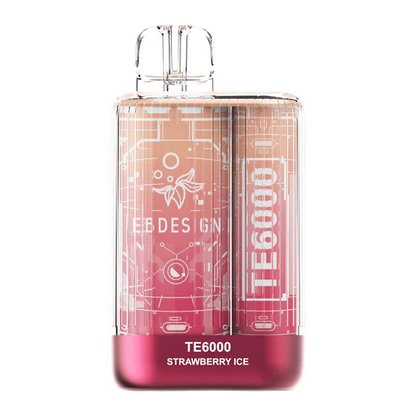 TE6000 (Non Branded EBDESIGN) Disposable | 6000 Puffs | 10.3mL 4% Strawberry Ice
