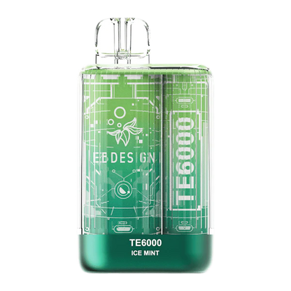 TE6000 (Non Branded EBDESIGN) Disposable | 6000 Puffs | 10.3mL 4% Ice Mint