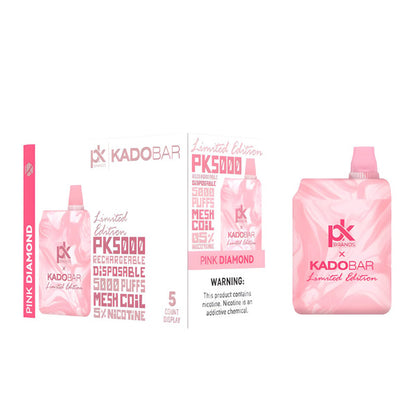 KadoBar PK5000 Disposable 5000 Puffs 14mL 50mg Pink Diamond with Packaging