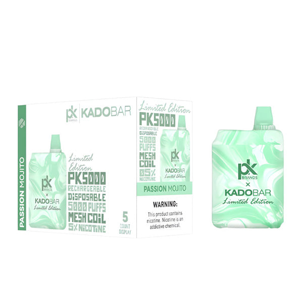 KadoBar PK5000 Disposable 5000 Puffs 14mL 50mg Passion Mojito with Packaging