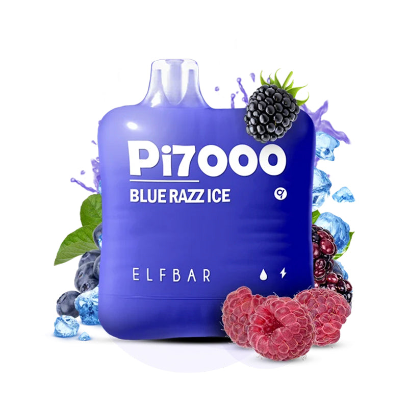 Elf Bar PI7000 Disposable | 7000 Puffs | 17mL | 40-50m Blue Razz Ice