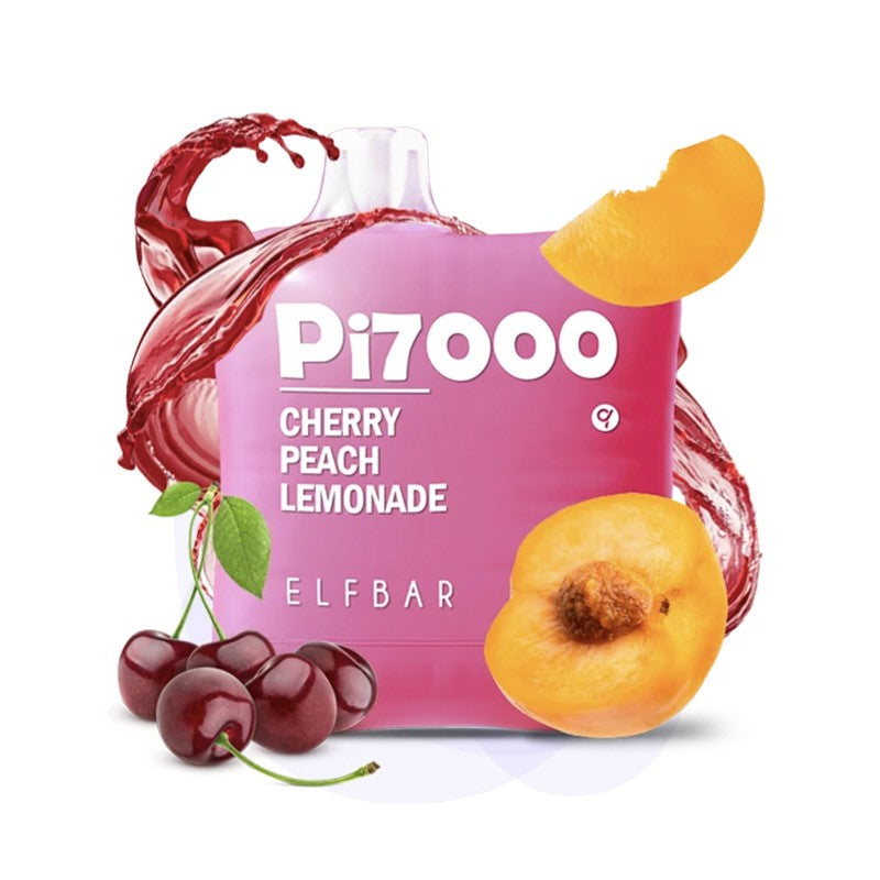 Elf Bar PI7000 Disposable | 7000 Puffs | 17mL | 40-50m Cherry Peach Lemonade