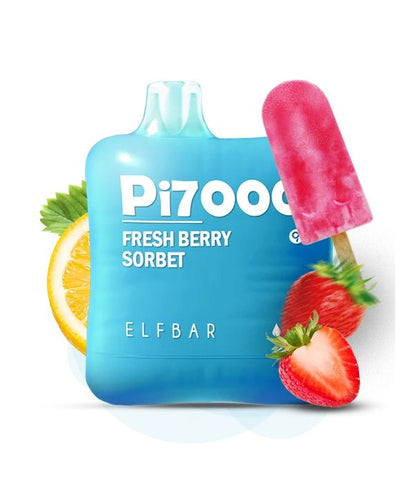 Elf Bar PI7000 Disposable | 7000 Puffs | 17mL | 40-50m Fresh Berry Sorbet