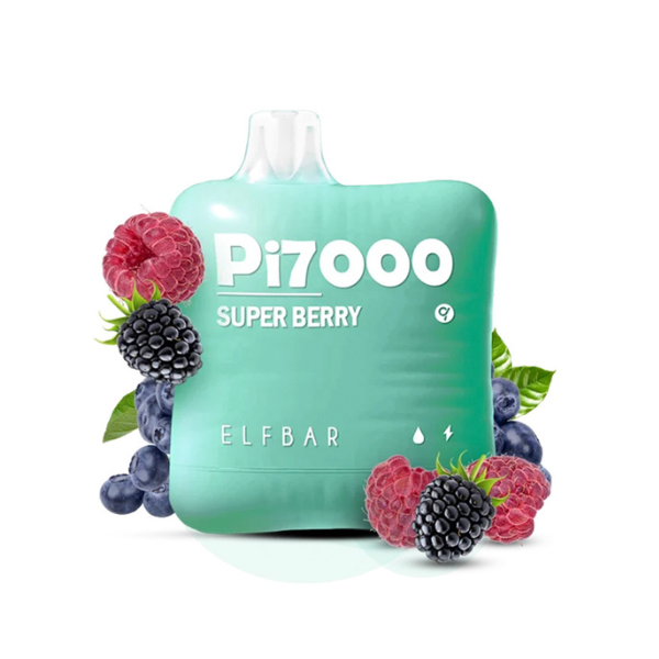 Elf Bar PI7000 Disposable | 7000 Puffs | 17mL | 40-50m Super Berry