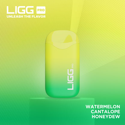 Ligg Pro Disposable 5500 Puffs 14mL 50mg Watermeon cantalope Honeydew