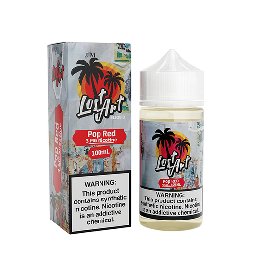 Pop Red by Lost Art Tobacco-Free Nicotine Series 100mL with Packaging