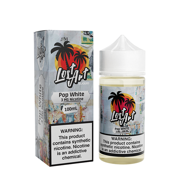Pop White by Lost Art Tobacco-Free Nicotine Series 100mL with Packaging