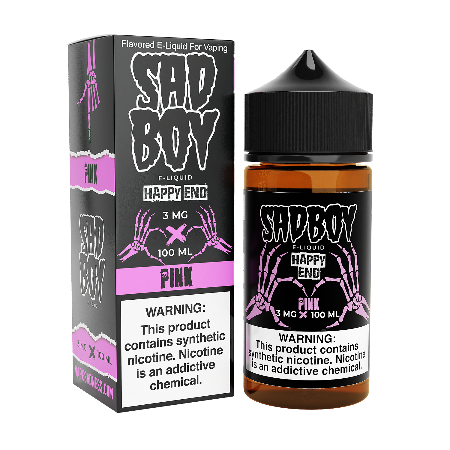 Happy End Pink Cotton Candy by Sadboy Series 100mL with Packaging