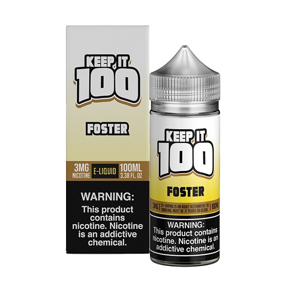 Foster by Keep It 100 Tobacco-Free Nicotine Series 100mL with Packaging
