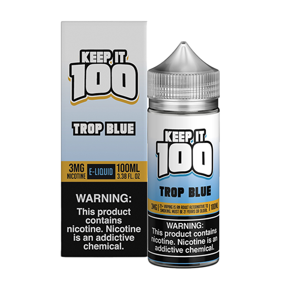 Trop Blue by Keep It 100 Tobacco-Free Nicotine Series 100mL with Packaging
