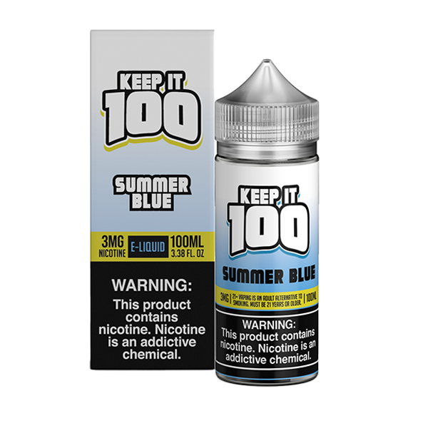 Summer Blue by Keep It 100 Tobacco-Free Nicotine Series 100mL with Packaging