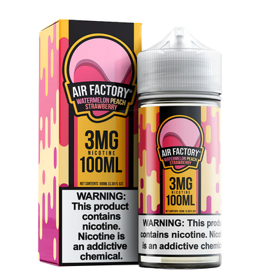 Watermelon Peach Strawberry by Air Factory Tobacco-Free Nicotine Series 100mL With Packaging