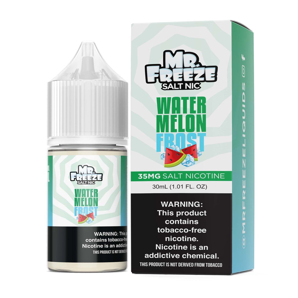 Watermelon Frost by Mr. Freeze Tobacco-Free Nicotine Salt Series 30mL with Packaging