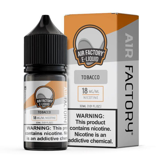 Tobacco by Air Factory Salt E-Juice 30mL with Packaging